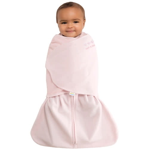 HALO Safe Dreams Microfleece Newborn Swaddle, Pink