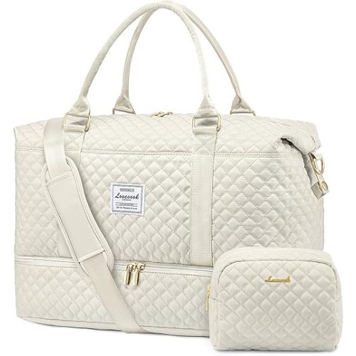 LOVEVOOK Travel Duffle Bag,Weekender Bags for Women with Shoe Compartment,Carry on Overnight Bag with Toiletry Bag,Gym Duffel Bag with Wet Pocket, Hospital Bags for Labor and Delivery