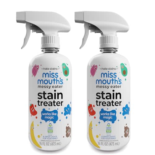 Miss Mouth’s Messy Eater Stain Treater Double Trouble Bundle - 2-Pack of 16oz Stain Remover - Newborn & Baby Essentials - No Dry Cleaning Food, Grease, Coffee Off Laundry, Underwear, Fabric