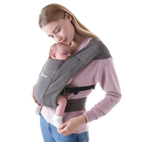 Ergobaby Baby Wrap Carrier Premium Cotton, Heather Grey