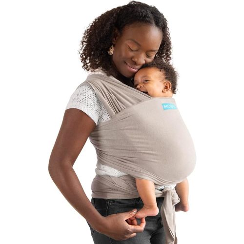 Moby Baby Wrap Carrier Element for Newborns to Toddlers (8-33lbs), Infant Sling Carrier, Ultra Lightweight & Hands Free Design, Adjustable for All Body Types (Taupe)