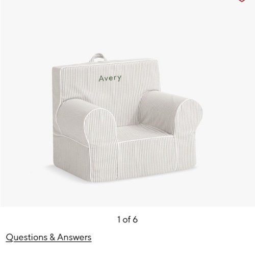 Anywhere Chair®, Oatmeal Oxford Stripe