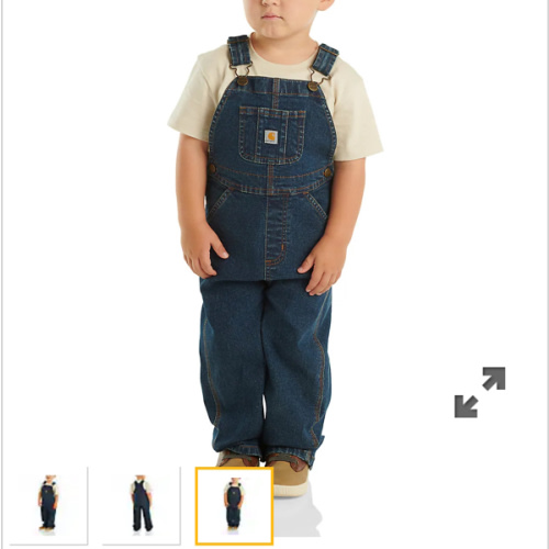 Kids' Washed Denim Bib Overall (Infant/Toddler) | Mother's Day Collection | Carhartt