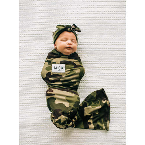 Jack Swaddle Sack, Olive Camo – Ben+James