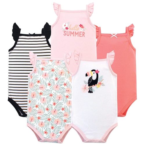 Hudson Baby Unisex Baby Cotton Sleeveless Bodysuits