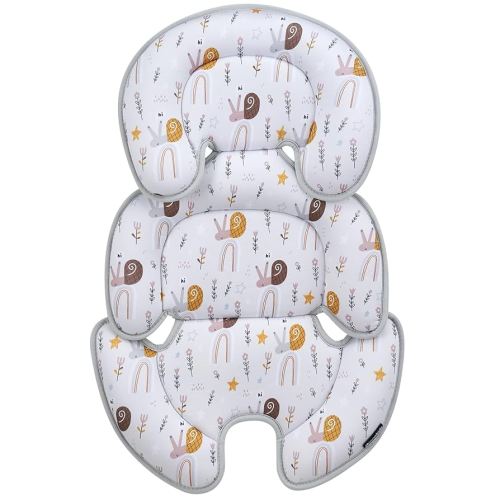 Innokids Head and Body Support Pillow Infant Car Seat Insert for Newborn to Toddler Stroller Cushion (Snail)