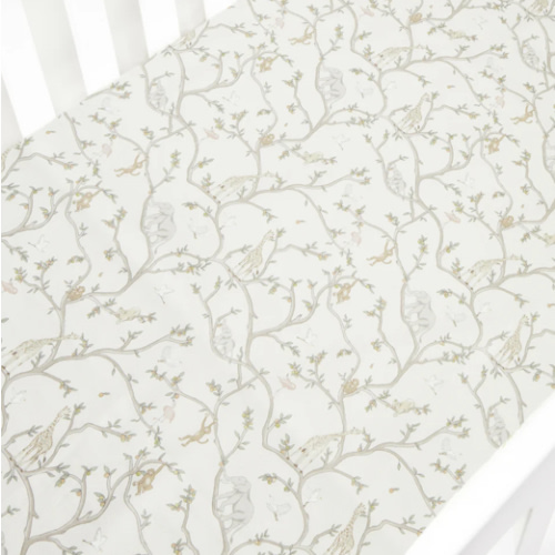 Animal Parade Crib Sheet - Ivory | Gooselings