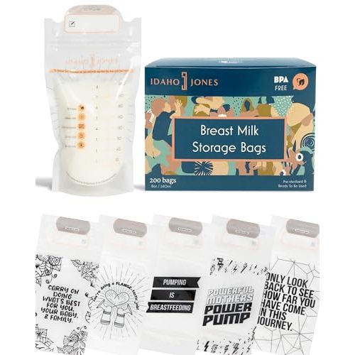 Breastmilk Storage Bags, Pump & Freeze Breast Milk, Bolsas de Leche Materna, Bolsitas de Almacenamiento - 8 Ounce, 200 Count