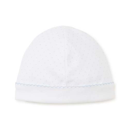 New Kissy Dots Print Hat | White/Blue Dot – Madison Grace Home