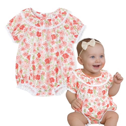 Simplee kids Baby Girls Romper Sleeveless Summer Outfits Rompers baby rompers girl Floral Pattern Button One Piece Outfit