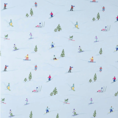 Skiing Bamboo Crib Sheet