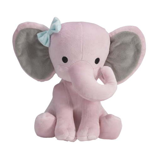 Bedtime Originals Soft Toy Baby Hazel Pink Plush Elephant Stuffed Animal 10 Inch