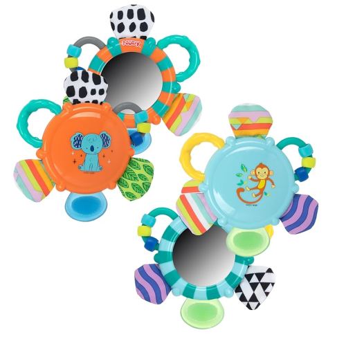 Nuby Look-at-Me Mirror Teether Toy, Colors May Vary