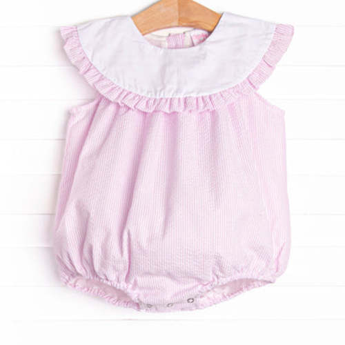 Peyton Bubble, Pink Seersucker – Stitchy Fish