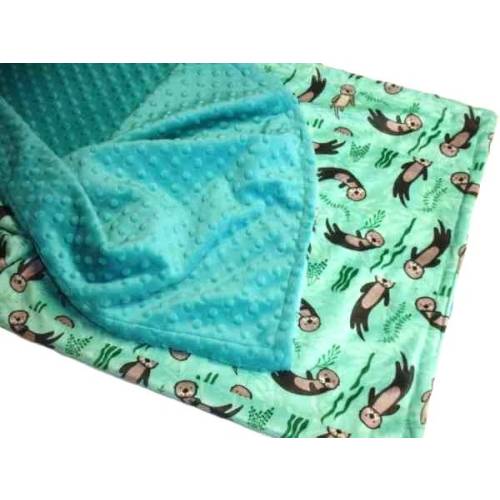 Otters Blanket Personalized Baby Blanket Embroidered Baby Gift Neutral Nursery Decor Under the Sea Throw