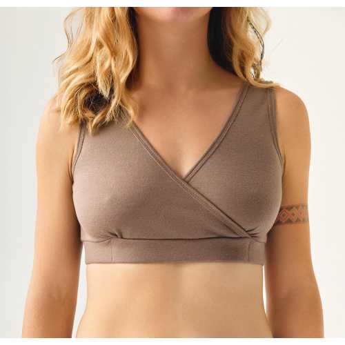 Merino wool / Bamboo Bra for sensitive skin. Beige. Hypoallergenic Comfortable Breathable Bralette. Nursing bra