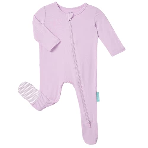 PurComfy Baby Zipper Footie Pajamas, Supersoft Bamboo Rayon Baby Footed Pjs Boy Girl 0-3-6-9-18-24 Month Coverall Sleepers