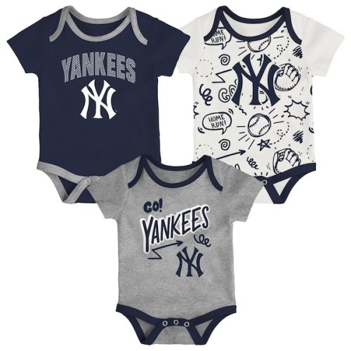 New York Yankees Outerstuff Infant & Newborn All Day Play Three-Piece Bodysuit Set