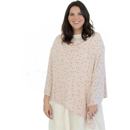 WeeSprout Nursing Cover for Breastfeeding, Soft & Breathable Nursing Poncho, Neck Insert for Hands-Free View, Machine Washable & Dryer Safe Feeding Cover Up