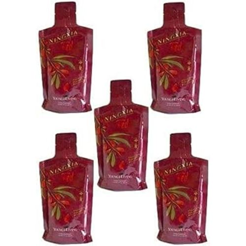 Young Living NingXia Red - Premium Essential Oils for Energy, Wellness, and Eye Health Support with Nutrient Infusion - Caffeine-Free & Natural Vitality - 2 oz x 5 Pack