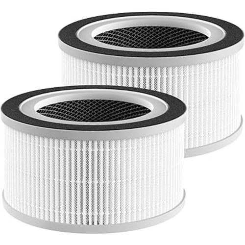 2 Pack True Hepa Replacement Filter Compatible with Afloia Fillo/Halo/Mooka Allo, with 3-in-1 H13 True HEPA Filtration for Afloia Fillo Air Purifier, for MOOKA Allo Air Filter