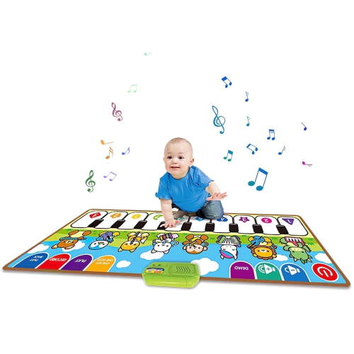 Xueyu Piano Mat for Toddlers, Musical Keyboard Playmat, Foldable, Portable, Educational Toy for 1-5 Year Olds