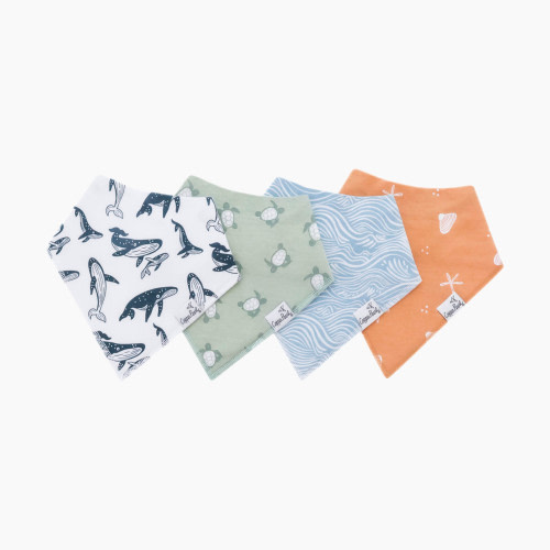 Copper Pearl Printed Bandana Bib Set (4-Pack) - Cove