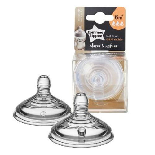 Tommee Tippee Closer To Nature Baby Bottle Nipples - 2pk
