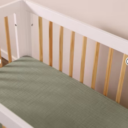 Babyletto Mini Crib Sheet in GOTS Certified Organic Muslin Cotton