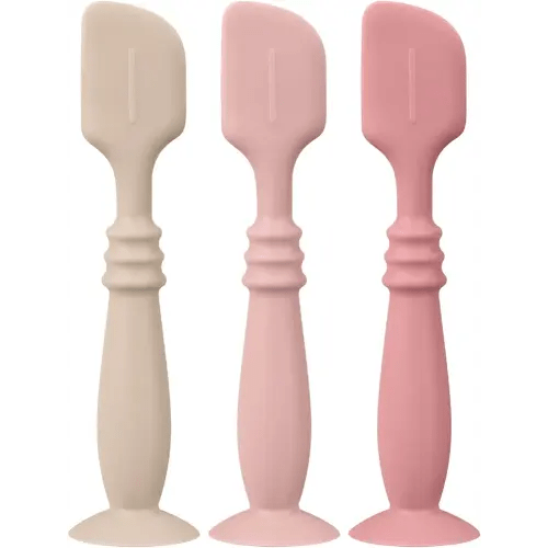 3 Packs Silicone Diaper Cream Applicator with Suction Base, Diaper Cream Spatula Applicator for Babies, Soft Silicone Diaper Cream Brush (Shifting Sand/Blush/Mauve)