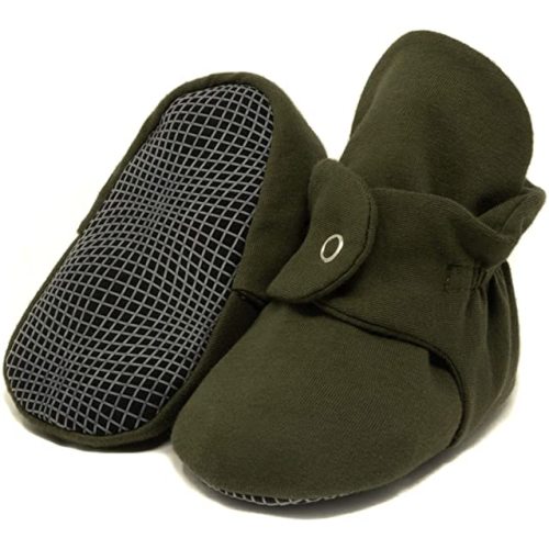 Organic Cotton Baby Booties, Non Skid, Soft Sole, Stay On Baby Shoes, House Slippers for Baby Boys Girls Toddlers