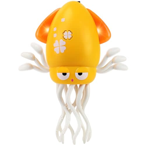 LZZAPJ Electric Dancing Octopus Light Music Suitable for 6-12 Months Old Baby Toys, Kid Crawling Squid Toys Suitable for Toddler Tummy time, Birthday for 1 2 3 4 5 Year Old boy Girl (Yellow)