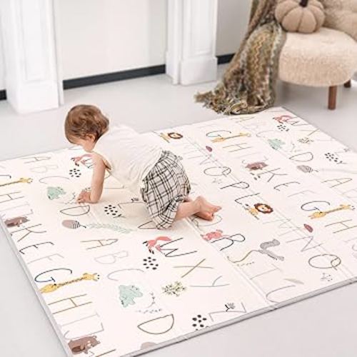 Baby Play Mat 71x79 Inch, XPE Dual-Sided Design Foldable Play Mats for Babies