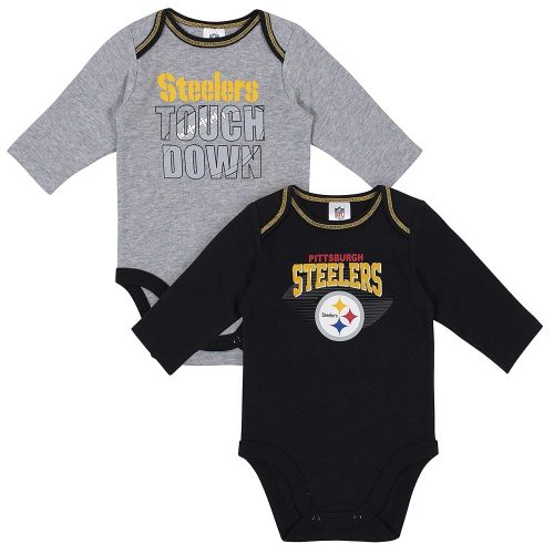 Gerber NFL Unisex Baby Nfl Team 2 Pack Long Sleeve Onesie Bodysuit