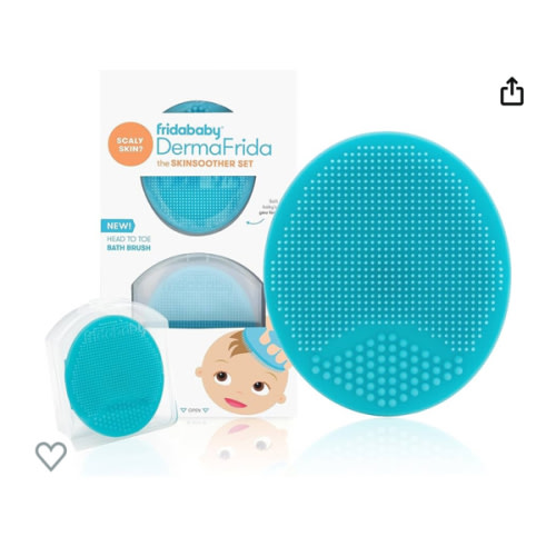 Amazon.com : Frida Baby DermaFrida The SkinSoother Baby Bath Silicone Brush| Baby Essential for Dry Skin, Cradle Cap and Eczema (2 Pack) : Baby