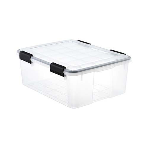 Clear Weathertight Tote 30qt | The Container Store