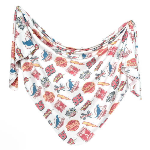 Knit Swaddle Blanket - Disney Pixar Bumper Stickers