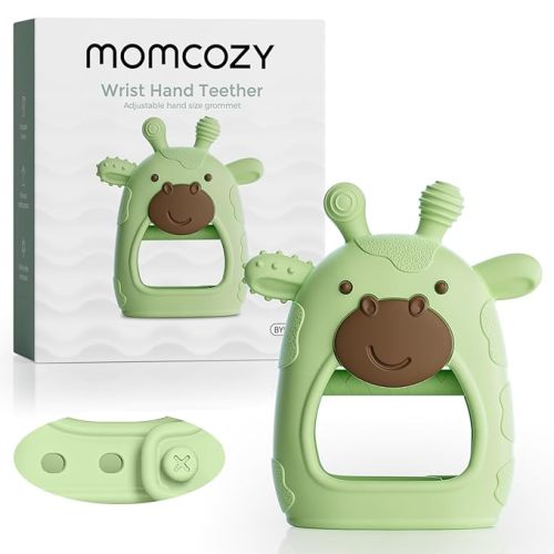 Momcozy Baby Teether Toys | Baby Teething Toys | Baby Teething Relief | Food Grade Silicone Teether Baby Toys | Baby Teether 0-6 Months | Teething Toy 6-12 Months | Baby Essential | Green