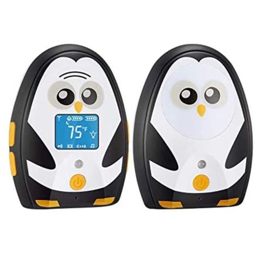 TimeFlys Digital Audio Baby Monitor Mustang QQ, Long Range up to 1000 ft, Vibration, Temperature Monitoring, Warning Lullabies, Two Way Talk, LCD Display, Rechargeable Battery, Night Light