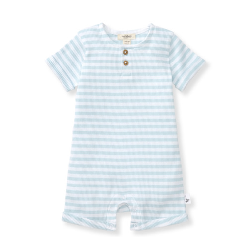 Rib Stripe Organic Cotton Baby Romper