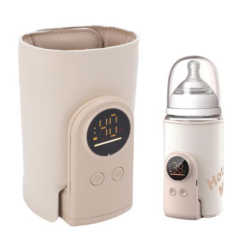 Xirurus Cordless Baby Bottle Warmer Wrap Portable LED Display Fast Milk Heater Cover for Breastmilk, Travel Friendly USB Rechargeable, 6000mAh Battery Universal Fit