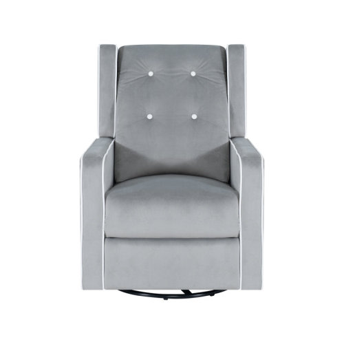Winston Porter Parkhur 29" Wide Upholstered Manual Swivel Recliner Chair Reclining Nursery Glider Rocker Recliner "& Reviews" | Wayfair