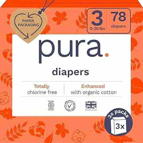 Amazon.com: Pura Size 5 Eco-Friendly Diapers (24-35 lbs) Totally Chlorine Free (TCF), Hypoallergenic, Soft Organic Cotton, Sustainable, up to 12 Hours Leak Protection, Allergy UK, 6 Packs of 20 (120 Diapers) : Baby