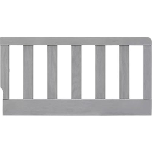 Toddler Bed Safety Guard Rail for Oxford Baby, Soho, Ozlo & Avalon Baby Convertible Cribs - Solid Wood Rail for Toddler Bed Conversion - Safety Rails for Children (Farmhouse Gray, Option 2)