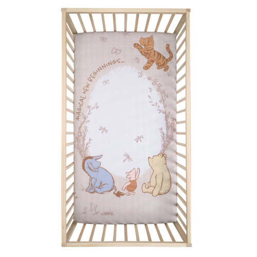 Disney Baby Pooh Bear & Pals Photo Op Cotton Baby Fitted Crib Sheet – Lambs & Ivy