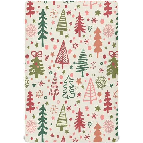 Crib Sheet, Unisex Crib Sheet, Soft and Comfortable for Standard Crib and Toddler Mattress, Christmas Tree