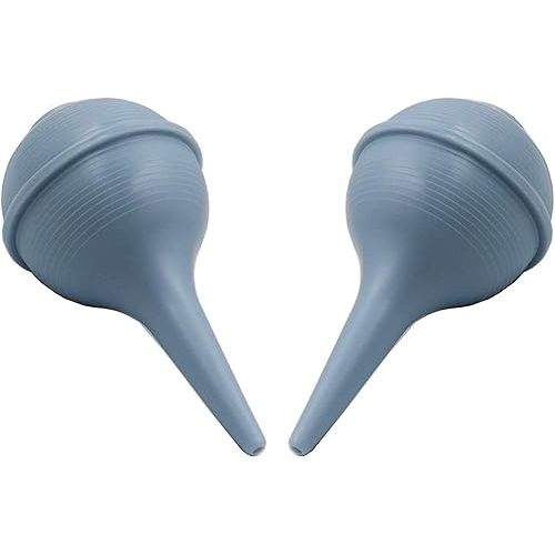 Comfort Axis Baby Bulb Style Ear Wax and Nasal Aspirator, 2 Ounces, 2 Pack, Blue