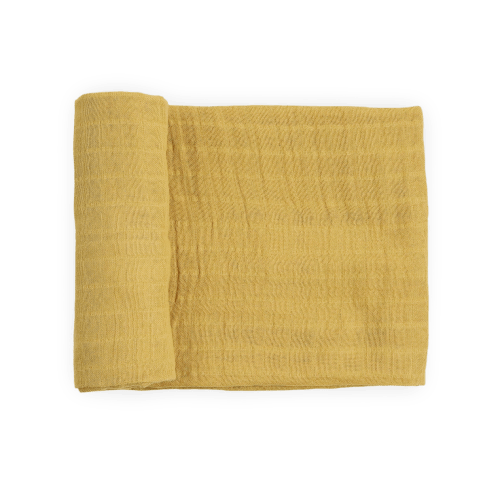Organic Cotton Muslin Swaddle Blanket - Wheat