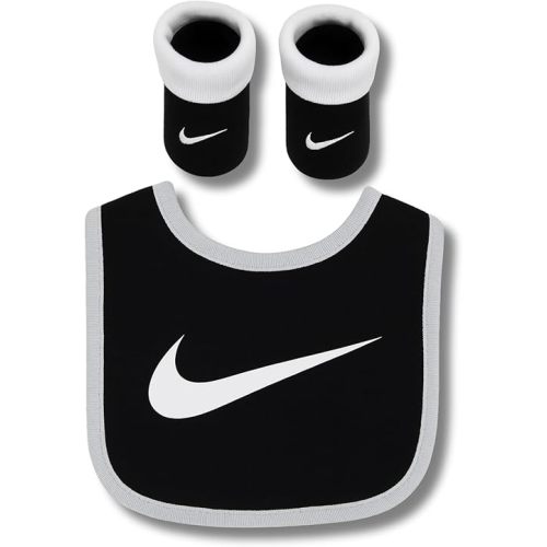 Nike 2 piece bib/booties 0-6 month, Newborn, Black