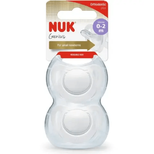 Nuk Star Ortho Soother 0-2 Mth All White | Baby Bunting AU